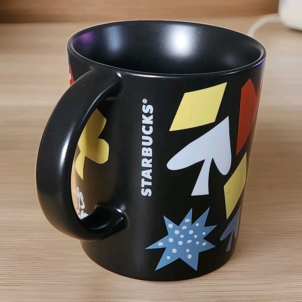 Starbucks Black Las Vegas Triple 777 Card Suits Mug Coffee Tea‎ 12 oz (080)